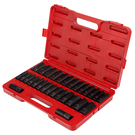 Sunex - 29 Piece 1/2in Drive 6 Point Impact Socket Set product photo