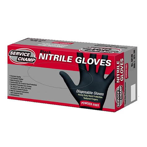 Service Champ Black Nitrile Gloves - XLarge product photo