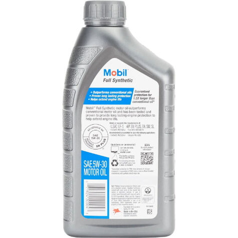 Mobil Full Synthetic Motor Oil SAE 5W-30 - Quart product photo