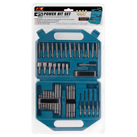 Performance Tool 45pc Power Bit Set product photo