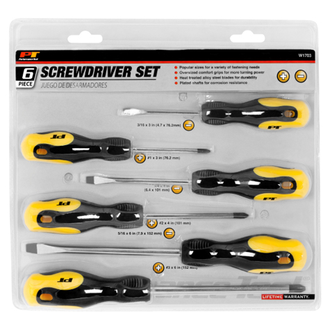 Performance Tool 6 Piece Screwdriver Set product photo