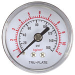 Tru-Flate 0-160 PSI Air Line Back Mount Gauge product photo