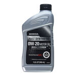 Honda Genuine SAE 0W-20 Full Synthetic Motor Oil - Quart product photo