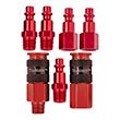 Tru-Flate Tru-Match 1/4in I Design  x 1/4in NPT Aluminum Plug/Coupler Set product photo